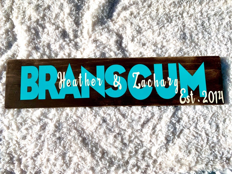 Personalized Rustic wooden sign