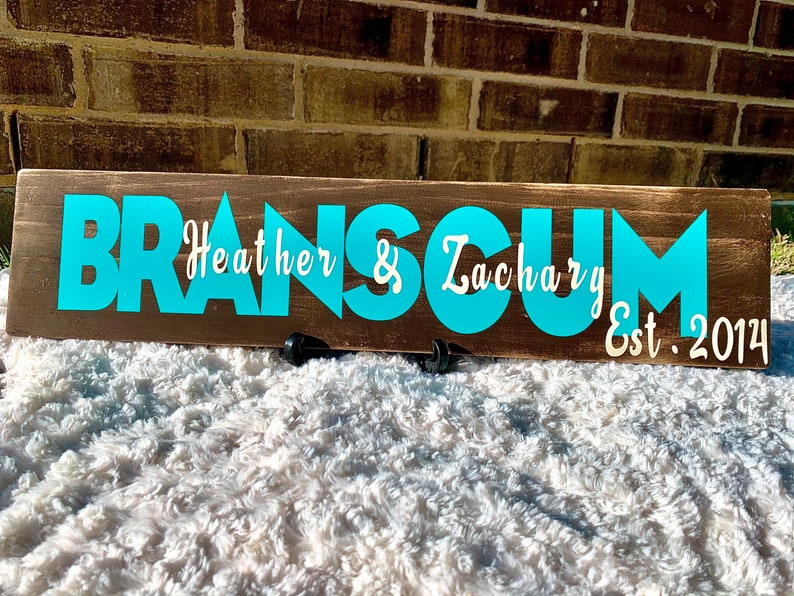 Personalized Rustic wooden sign