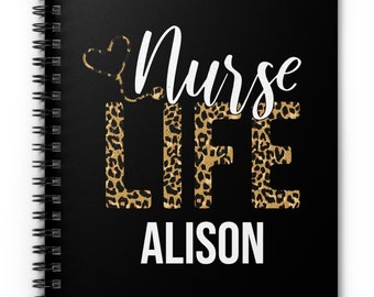 Personalized Nurse Notebook Nursing School Spiral Notebook Nurse Graduation For Her Gift Rn Gift For Her Custom Nurse Appreciation Notebook