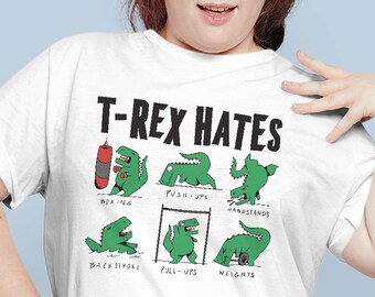 T Rex Workout Shirt - Etsy