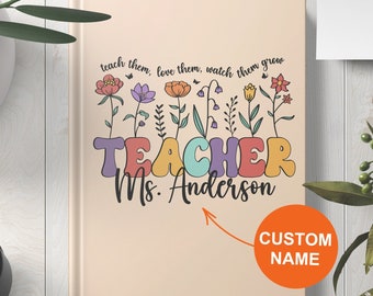 Teacher Gift Personalized Teacher Notebook for School Custom Name Teacher Journal Thank You Teacher Team Gift Teacher Appreciation Gift Bulk