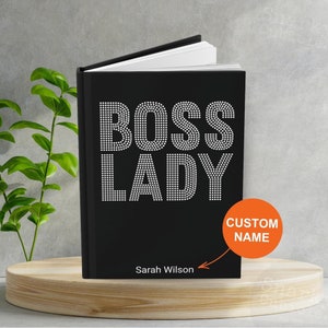 Personalized Boss Lady Notebook Funny New Business Owner Gift for Woman Boss Day Female CEO Manager Appreciation Birthday Gift Box for Her