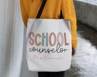 School Counselor Gift, Personalized School Counselor Tote Bag, Back To School Gifts, School Counselor Bag School Counselor Appreciation Gift