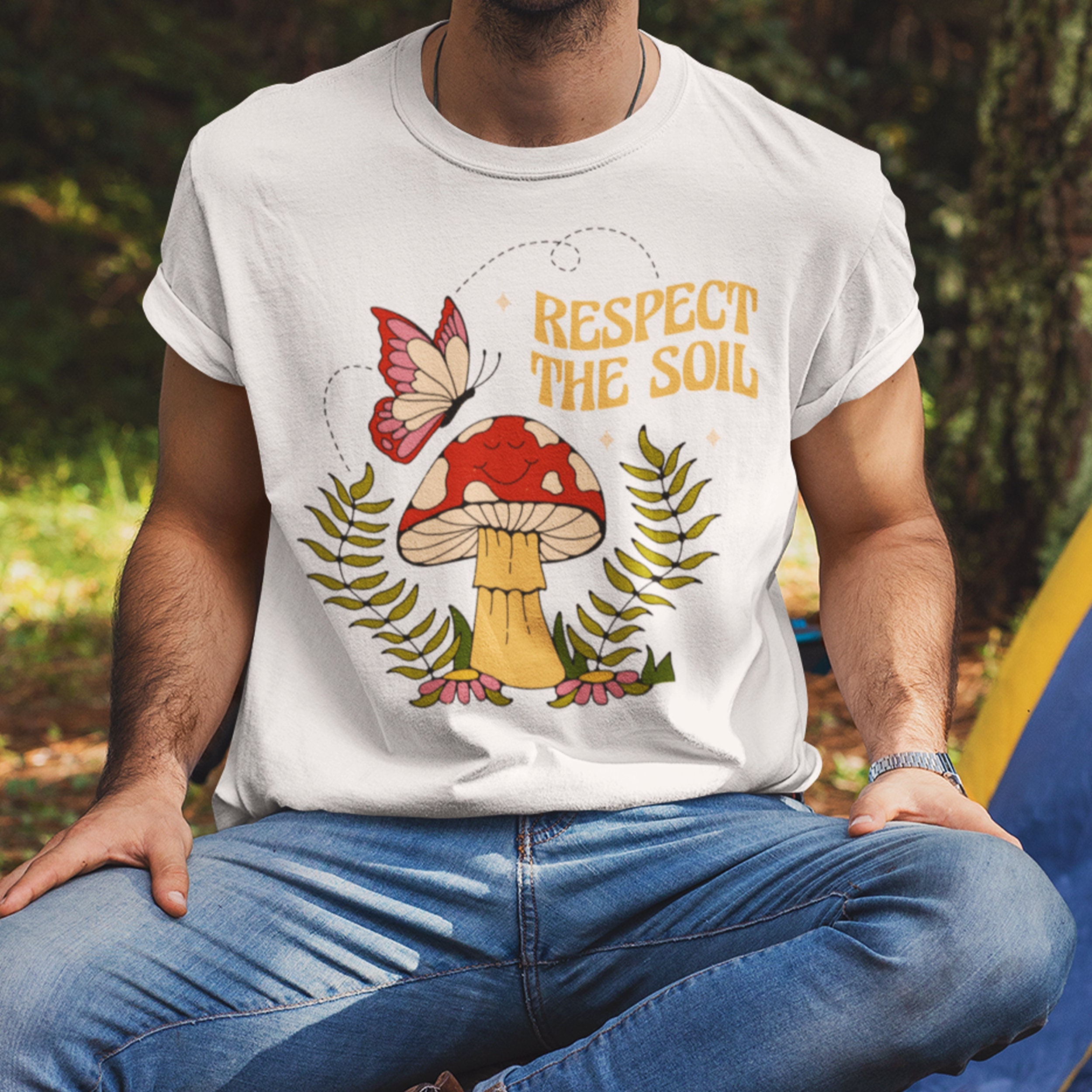 Aesthetic Retro Mushroom Shirt Cottage 