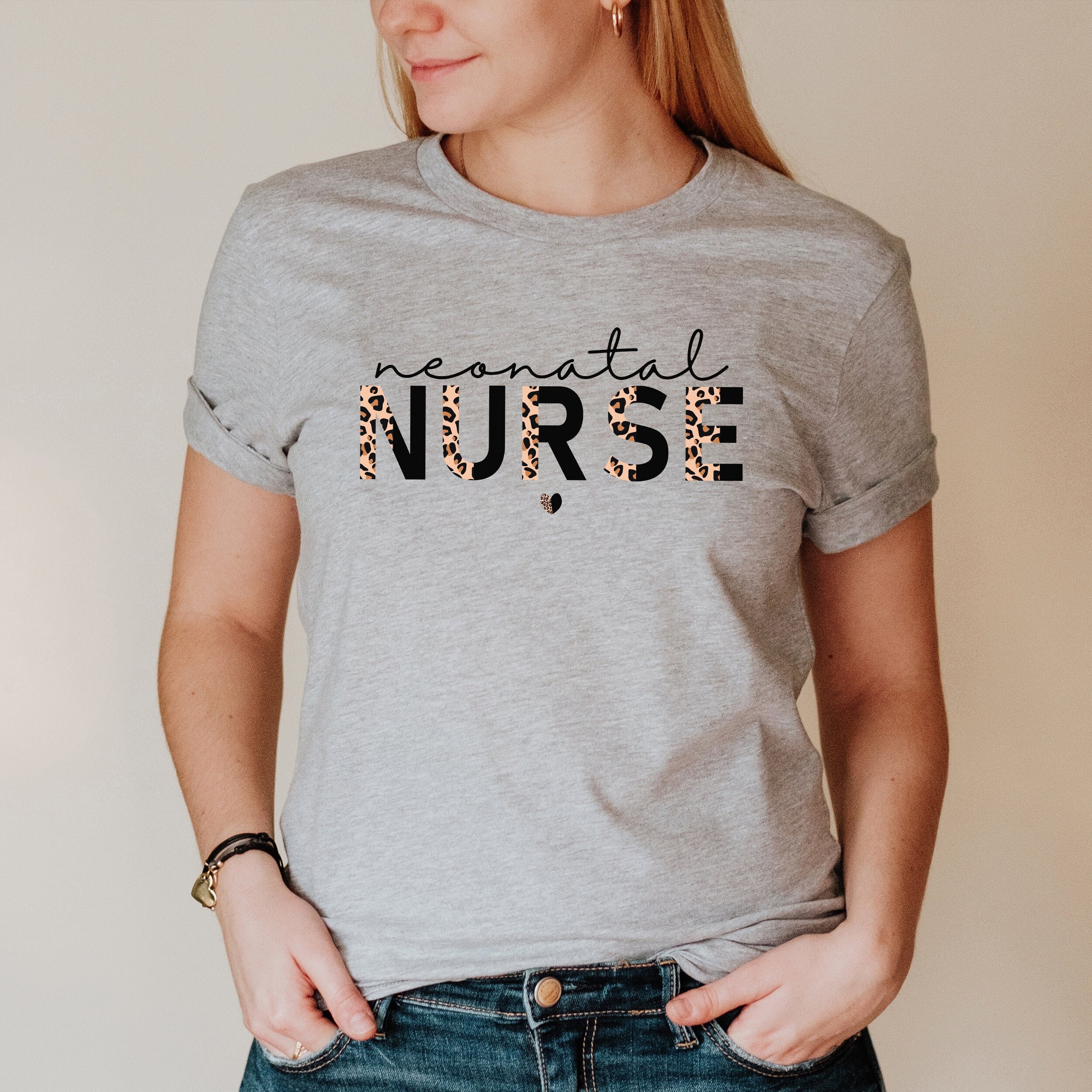 Leopard Print NICU Nurse T-Shirt