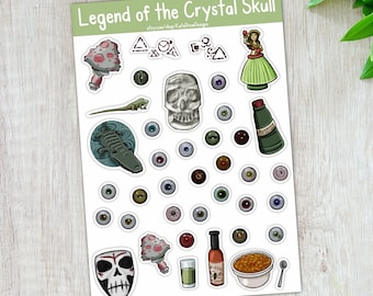 Nancy Drew CRY Stickers | Legend of the Crystal Skull | Aesthetic Stickers | Laptop Stickers | Notebook Stickers | Handmade Paper Stickers