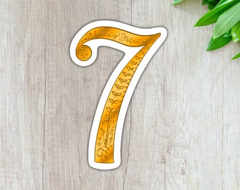 Seven Sticker | Key Sticker | ND34 | Nancy Drew Stickers | Laptop Stickers | Notebook Stickers | Handmade Stickers
