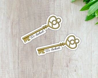 It's Locked Key Sticker | Stickers | Laptop Stickers | Notebook Stickers | Handmade Stickers | Weatherproof