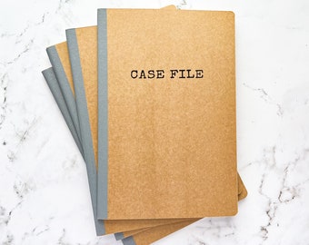 Nancy Drew Case File Notebook | Dot Grid, Lined, Blank | Journal | 30 Sheets/60 Pages | White Paper, Kraft Cover