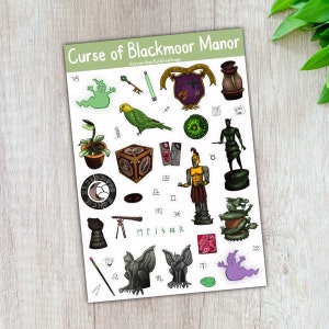 Nancy Drew CUR Stickers | Curse of Blackmoor Manor | Aesthetic Stickers | Laptop Stickers | Notebook Stickers | Handmade Paper Stickers