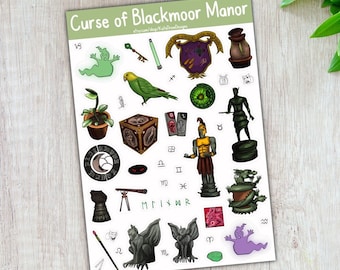 Nancy Drew CUR Stickers | Curse of Blackmoor Manor | Aesthetic Stickers | Laptop Stickers | Notebook Stickers | Handmade Paper Stickers