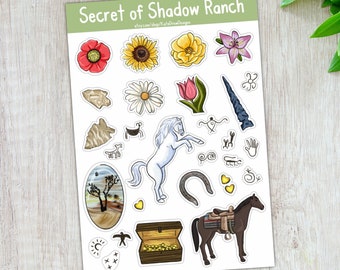 Nancy Drew SHA Stickers | Secret of Shadow Ranch | Aesthetic Stickers | Laptop Stickers | Notebook Stickers | Handmade Paper Stickers