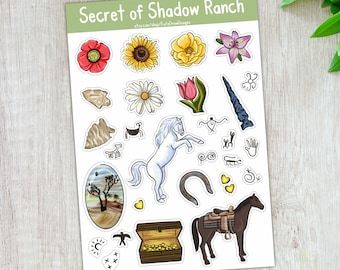 Nancy Drew SHA Stickers | Secret of Shadow Ranch | Aesthetic Stickers | Laptop Stickers | Notebook Stickers | Handmade Paper Stickers