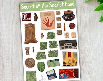 Nancy Drew SSH Stickers | Secret of the Scarlet Hand | Aesthetic Stickers | Laptop Stickers | Notebook Stickers | Handmade Paper Stickers