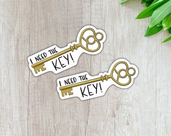 I Need the KEY! Sticker | Nancy Drew Stickers | Laptop Stickers | Notebook Stickers | Handmade Stickers