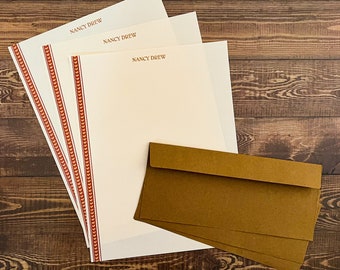 Nancy Drew Letterhead Stationery Set | Paper Sheets and Envelopes | Nancy Drew Girl Detective | Letter Writing Set | Mail & Pen Pal Supplies