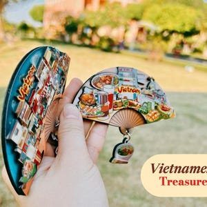 Handmade wooden magnets: Combo 3 PSC A meaningful gift for souls who love Vietnam