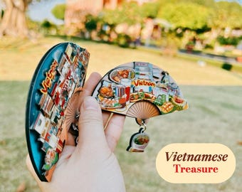 Handmade wooden magnets: Combo 3 PSC A meaningful gift for souls who love Vietnam