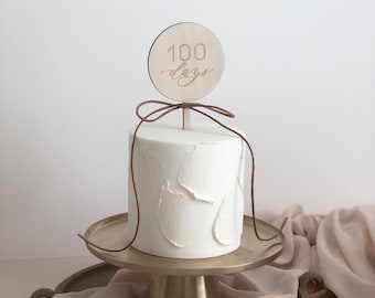 INTERNATIONAL - Modern Traditional Korean Cake Topper, Round Wood Sign Baekil 백일 1st 100th Birthday첫돌, Doljanchi, Dohl, Engraved, Birchwood