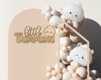Little Dumpling Bao Bun Party Decor Signage, Little Dumpling On The Way, First Birthday Dim Sum Decor, Kawaii Cute Bao Dumpling Baby Shower