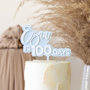 Acrylic Custom Name Cake Topper | Korean Dohl Modern Traditional Decoration, 첫돌, Doljanchi, Baekil, 백일, 100 Days, 100th Day, First Birthday