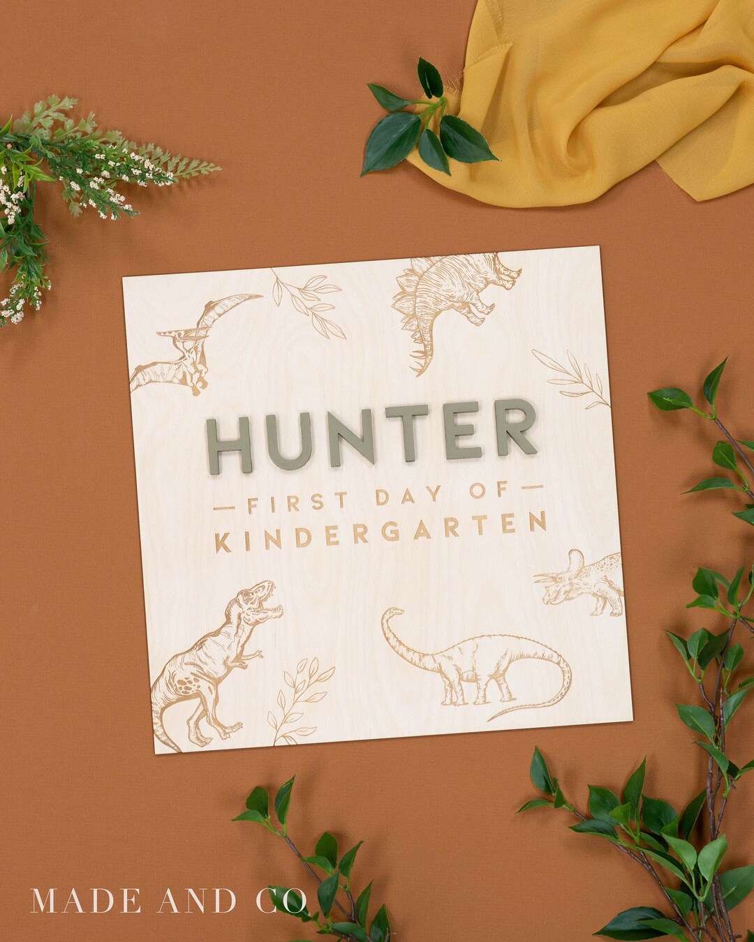 Wooden Dinosaur Name Sign - Handmade, Hand Crafted, Jurassic Park ...