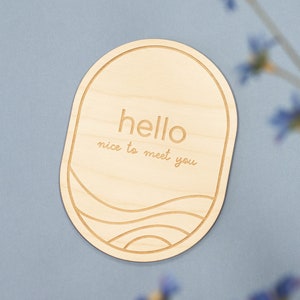 Birth Announcement Sign, Baby Name Announcement, Welcome Sign, Keepsake, Hello World, Wooden Name Announcement for Newborn
