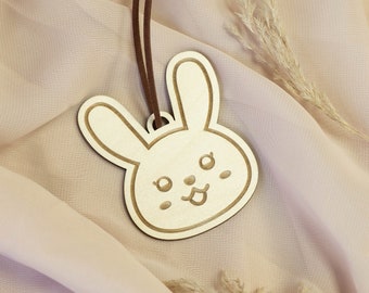 Year of the Rabbit Bojagi Wooden Gift Tag | Traditional Korean Dohl Decor, 백일 Baekil 100th Day, Korean First Birthday, 첫돌 Doljanchi Ornament