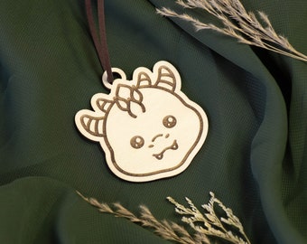 Year of the Dragon Bojagi Wooden Gift Tag | Traditional Korean Dohl Decor, 백일 Baekil 100th Day, Korean First Birthday, 첫돌 Doljanchi Ornament