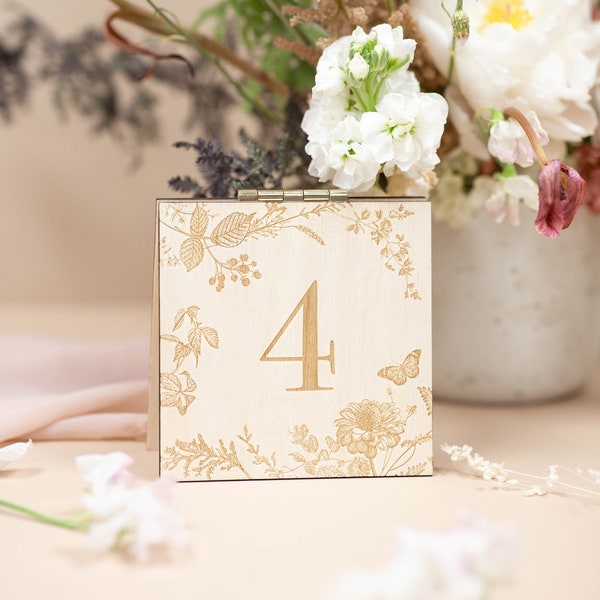 Wooden Table Number Etsy