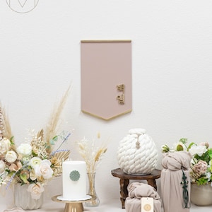 Modern Traditional Korean Dohl Wood Banner -  Baekil 백일 100th Day, Korean First Birthday 첫돌, Doljanchi, Handmade, Hand crafted, Decoration