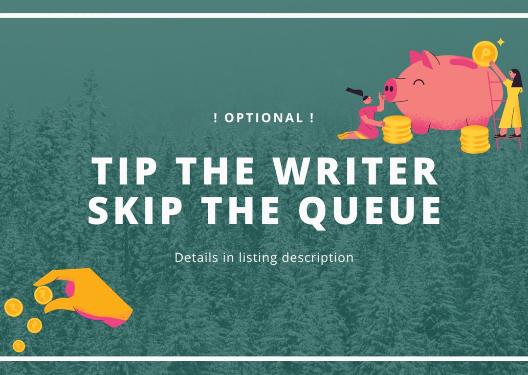 Tipp Der Schriftsteller, Skip the Queue - Etsy.de
