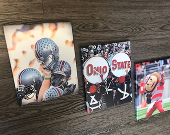 Ohio State Buckeye Spirit Canvas Set - Fan Cave or Father's Day