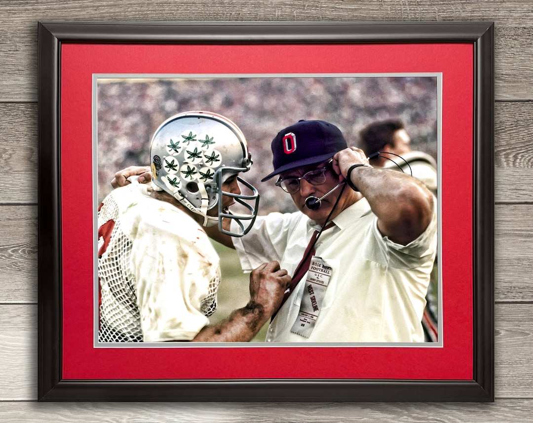 Ohio State Coach Woody Hayes & Rex Kern Framed OSU Rosebowl Photo Etsy