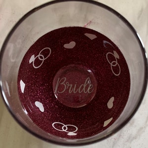 Peekaboo Wine Glass - Bride, Maid of Honor, Bridesmaid, Mother of Bride, Mother of Groom