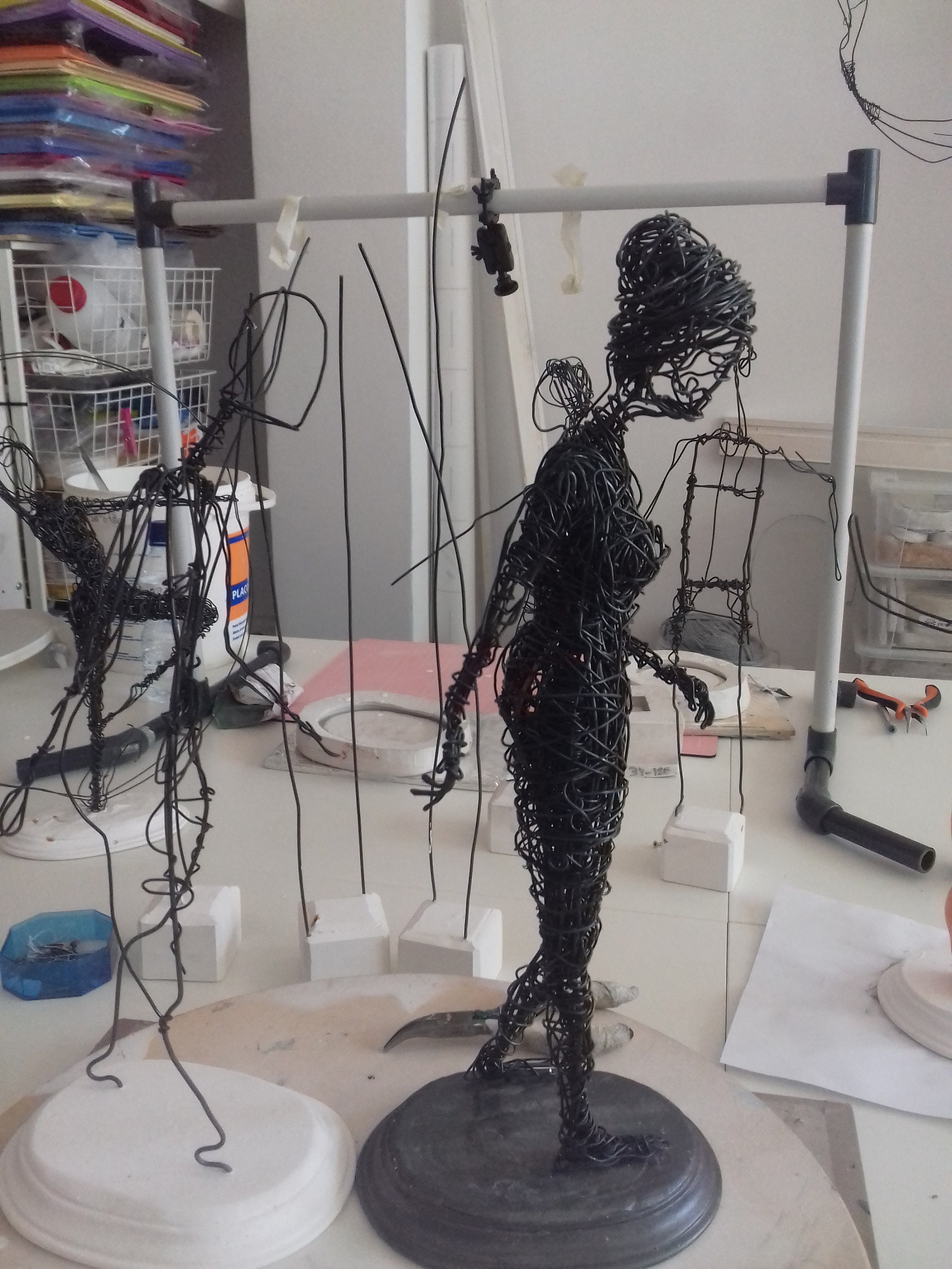 Wire Sculpture WireArt Woman Thoughtful | Etsy