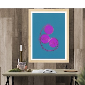 Fibonacci circle, Digital print art, Golden Ratio, Sacred symbol, Zen art, Wall Art Decor, Spiritual art, Digital download printable