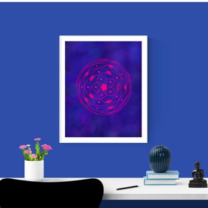 Rose of Venus, Digital wall art, Sacred symbol, Zen art, Wall Art Decor, Spiritual art, Venus pattern, Cosmos, Digital download printable