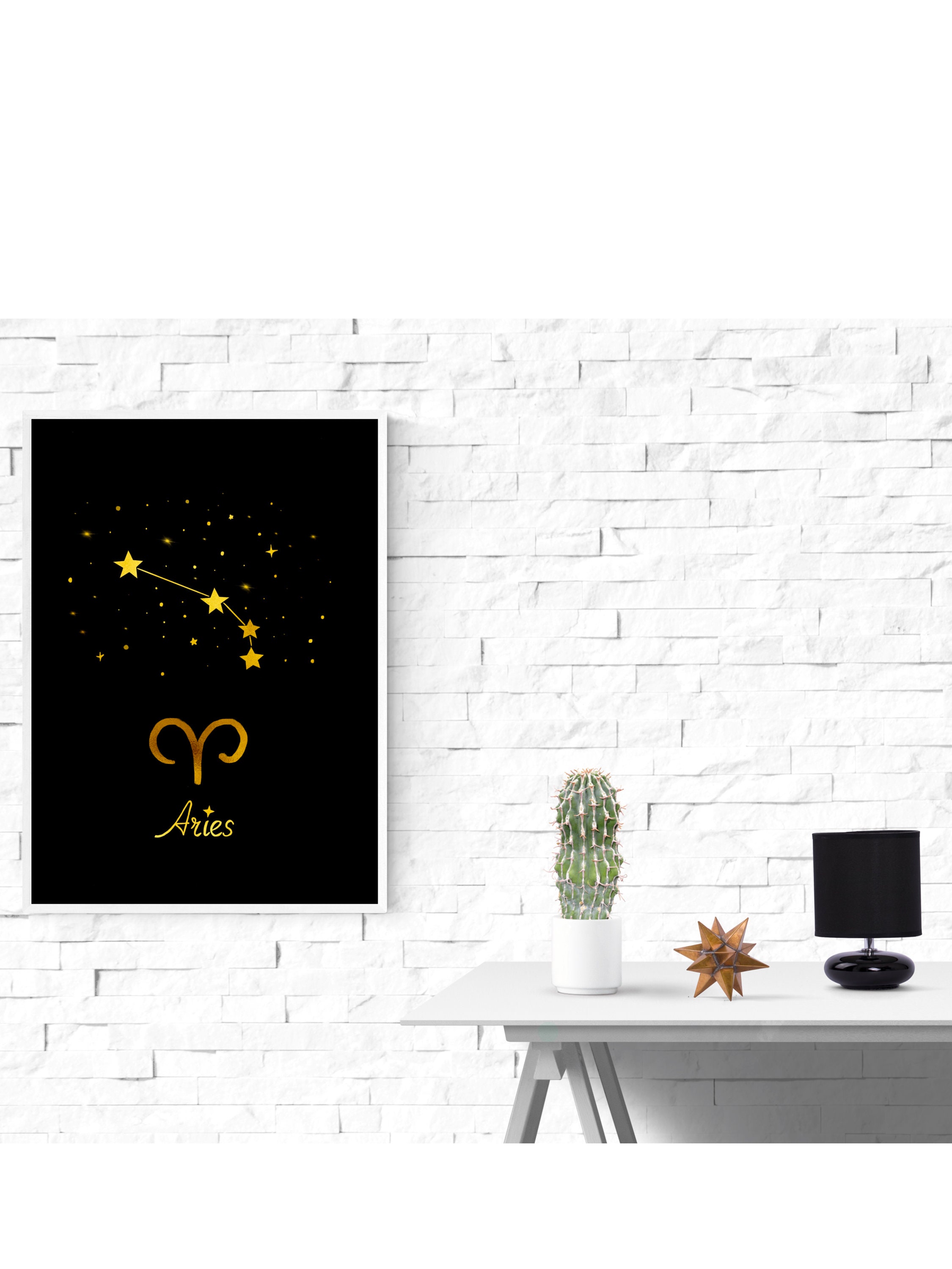 Aries Astrology Sign, Stars, Digital Wall Art, Zodiac Constellation ...