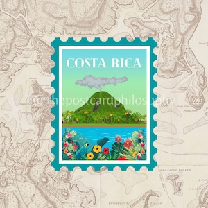 Costa Rica Sticker Stamp