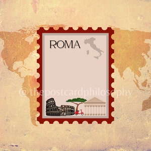 Rome Italy Sticker Stamp