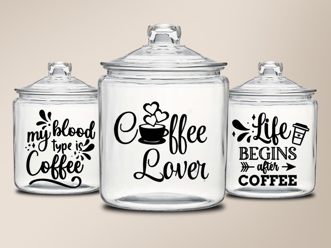 Customized Coffee Pod Jar Kitchen Storage Jar Custom Etsy