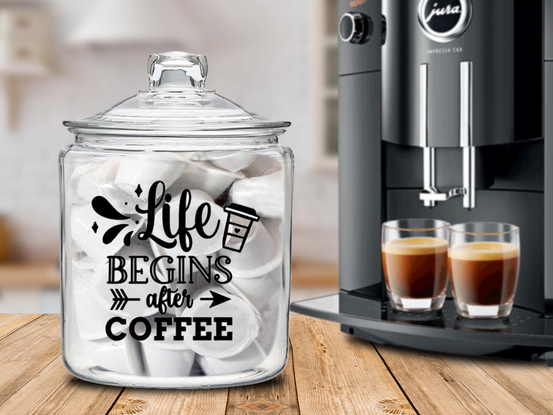 Customized Coffee Pod Jar Kitchen Storage Jar Custom Etsy