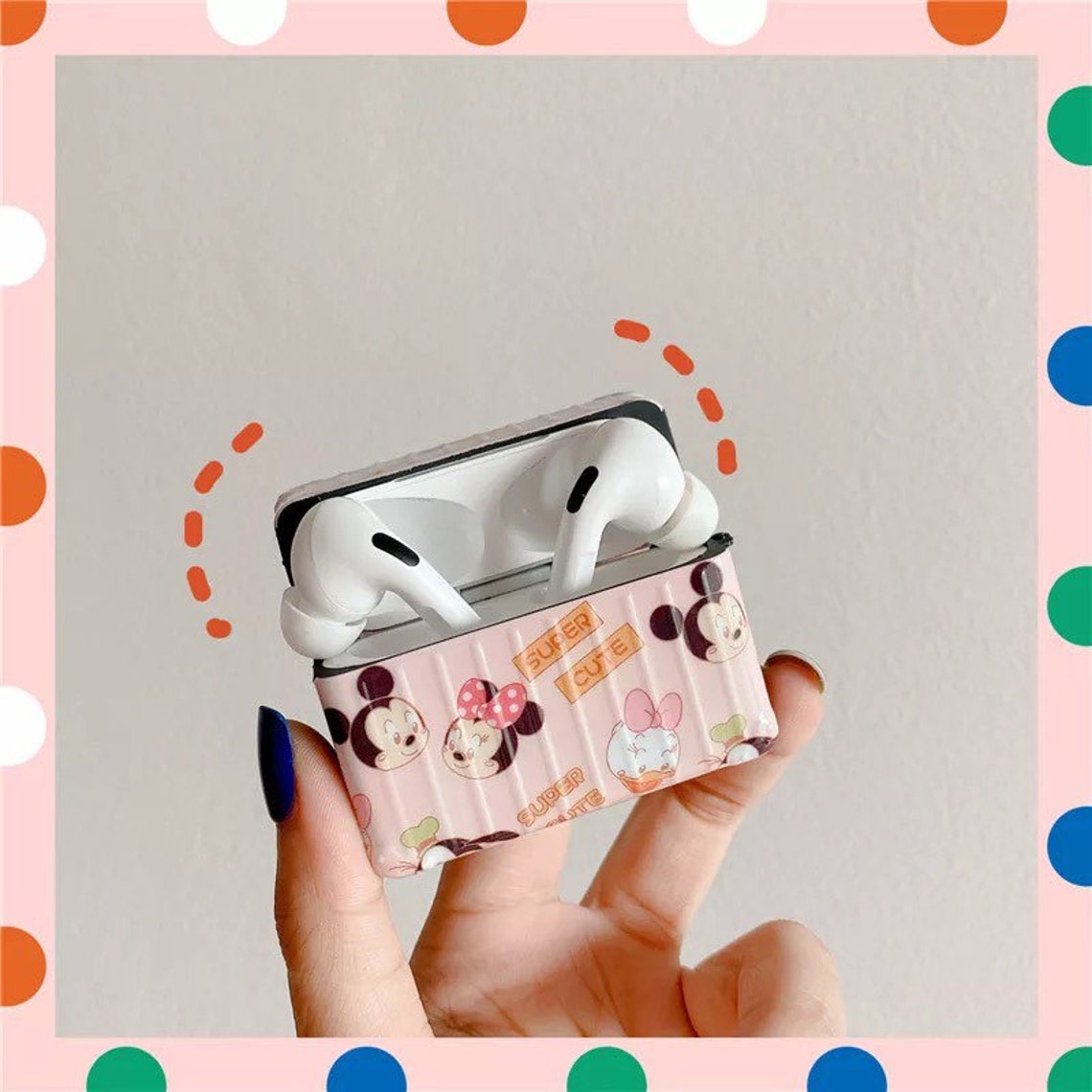 Airpod Case Mickey Cover Gift For Friends Disney Airpod Etsy