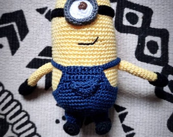 Minion crocheted, amigurumi Minion from the movie Ugly and Wicked Me