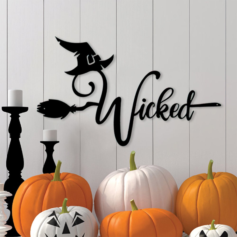BUY 1 GET 1 Witch Halloween Metal Sign Witch Broom Sign Etsy