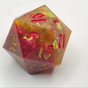 Pride - Handmade Resin Dirty Pour Sharp-Edge TTRPG Polyhedral Dungeons and Dragons DND D&D Dice