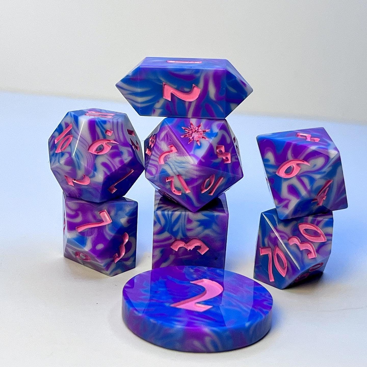 Silicone Pour Split Cups - Sectioned for multicolor pours - 1,2,3,4 & 5  chambers! For use with resin, paint, and more - Druid Dice