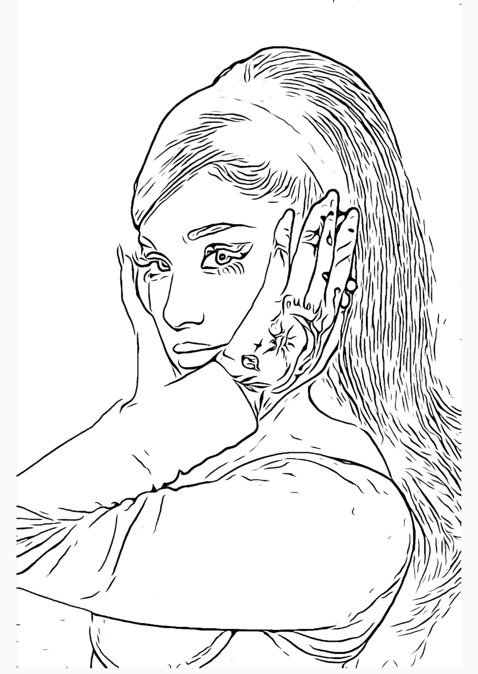 Ariana Grande positions coloring page | Etsy