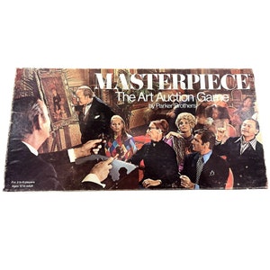 Vintage 1970 Masterpiece Art Auction Board Game Parker Brothers  COMPLETE